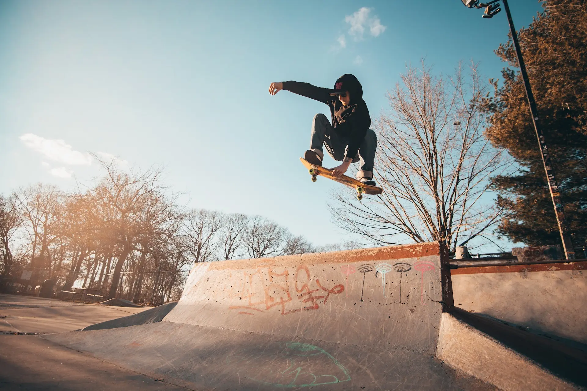 Slow motion frame rate on a skateboard 