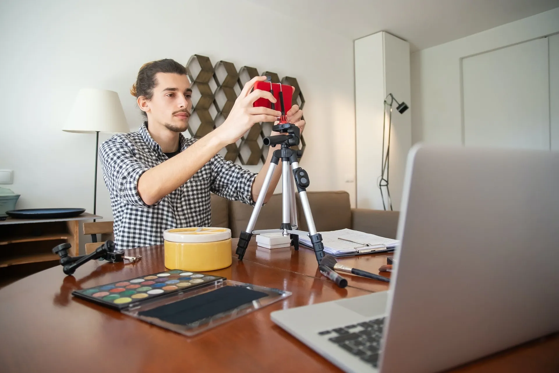 Man filming for YouTube