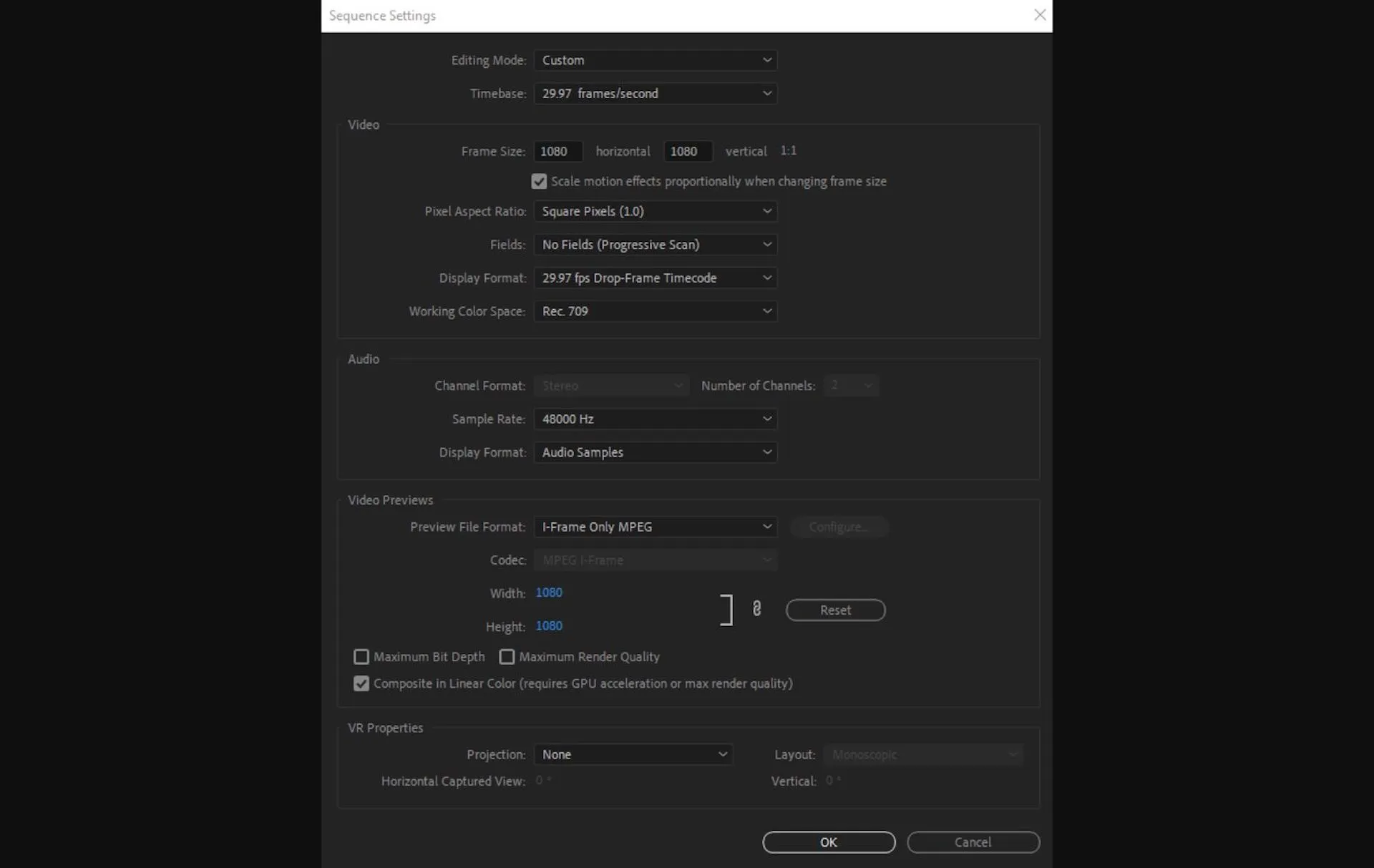 Editing frame size