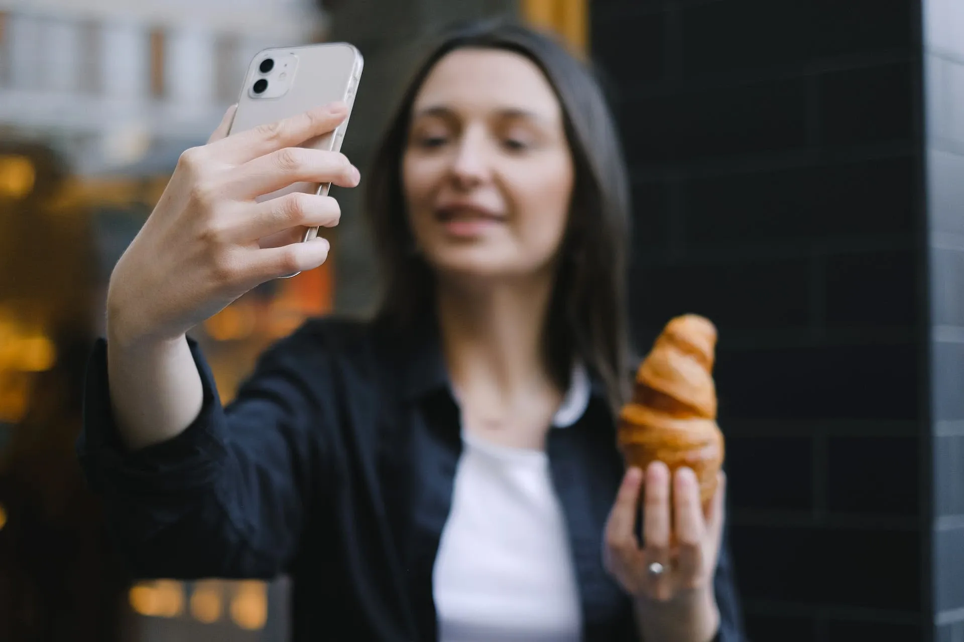 Influencer taking a selfie