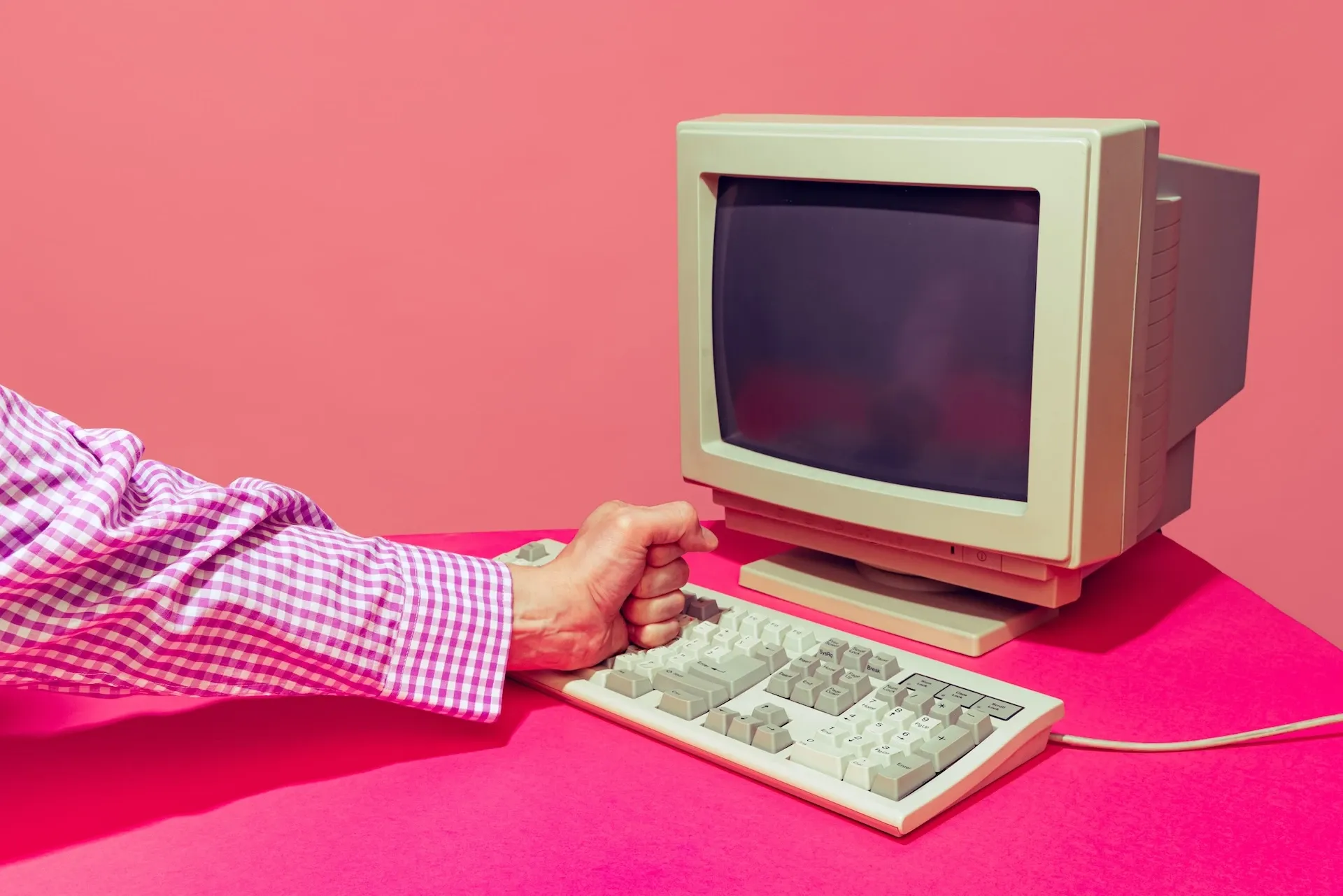 Typing on a computer